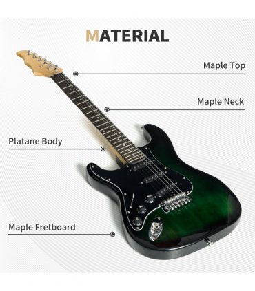 SPORTNOW 6 String Electric Guitar with 15W Amp Digital Tuner Picks Case Bag