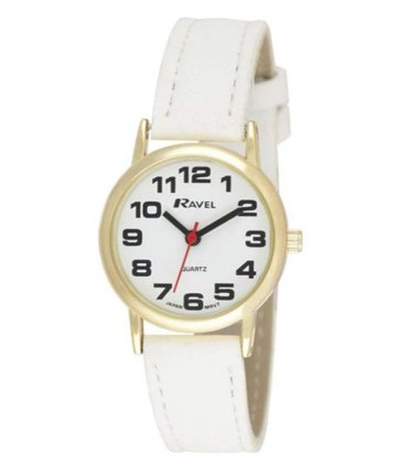 Watch White 36mm Metal Quartz Unisex Buckle Glass Dial Faux Leather Band