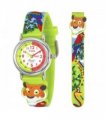 Children Time Teacher Watch Lime Green Jungle 27mm PVC Strap Summer Tweets