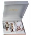 Paul Salatini Ladies Bling Gold Dial Gold Barcelet Watch Gift Sets 2500G