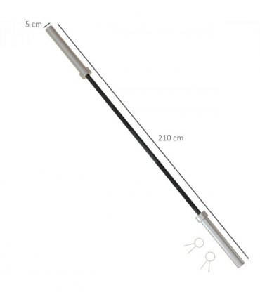 Barbell Bar for 2"/5cm Weight Plates, Home Gym Weight Lifting Bar, 210cm, 20kg