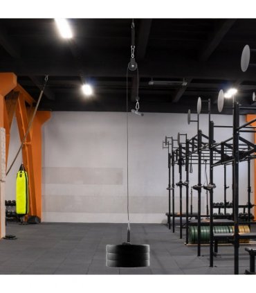 Steel and nylon Black ?2.5 x 36Lcm Cable Pulley System, Lat Pull Down System
