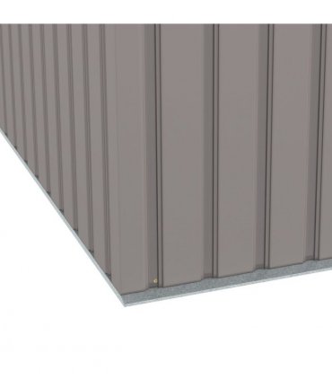 Garden Storage Shed Store Metal Roof Building Tool Box Container Light Grey