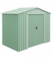 Garden Shed Storage Unit w/ Locking Door Floor Foundation Air Vent Light Green