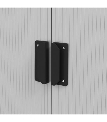 Garden Shed Storage Large Yard Store Sliding Door Metal Roof Tool Box Silver
