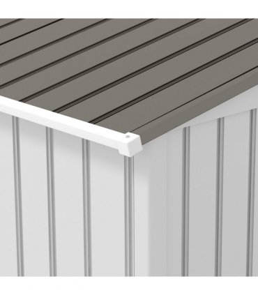 Garden Shed Storage Large Yard Store Sliding Door Metal Roof Tool Box Silver