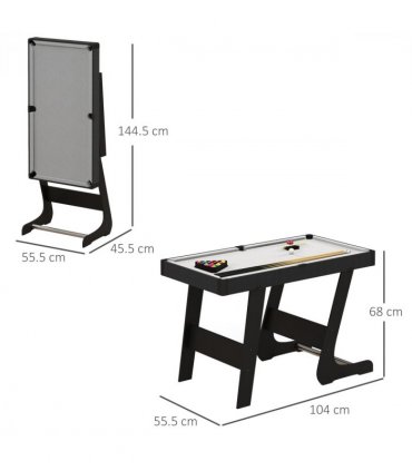 3.5ft Folding Billiard Table Set with Two Cues, 16 Balls, Chalk, Triangle, Brush