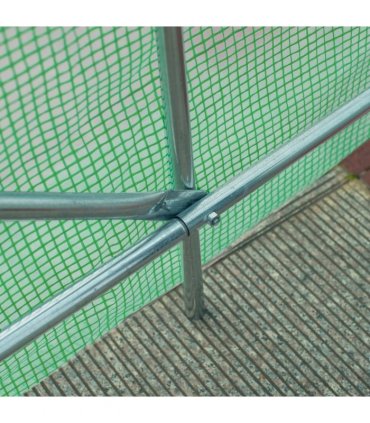2.5 x 2m Walk-In Polytunnel Greenhouse with Steel Frame Roll Up Door Green