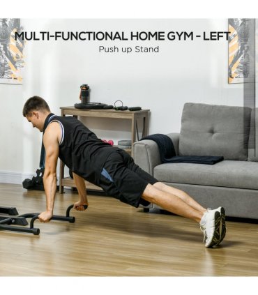 Multi Gym Workout Station with Sit Up Bench, Push Up Stand, Dip Station