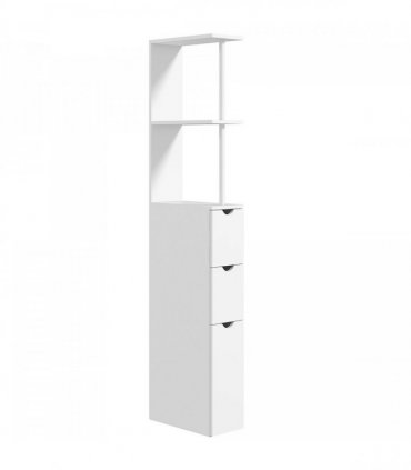 HOMCOM Tall Bathroom Cabinet, Bathroom Storage Cabinet W/ Shelf, Drawers White