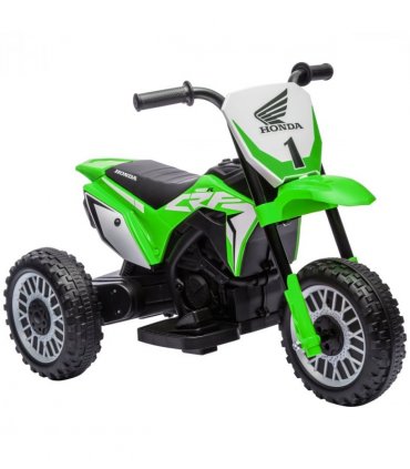 Kids Electric Motorbike Green PP Metal  Honda CRF450RL Licensed 6V with Horn