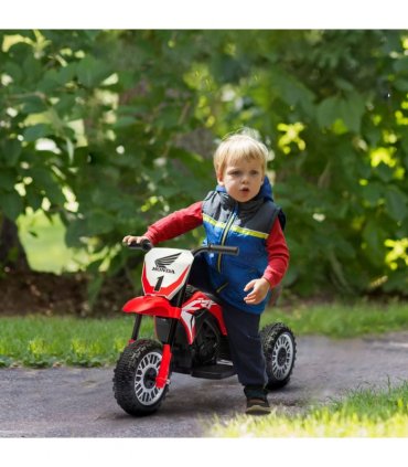 HOMCOM Honda CRF450RL Licensed 6V Kids Electric Motorbike with Horn - Red