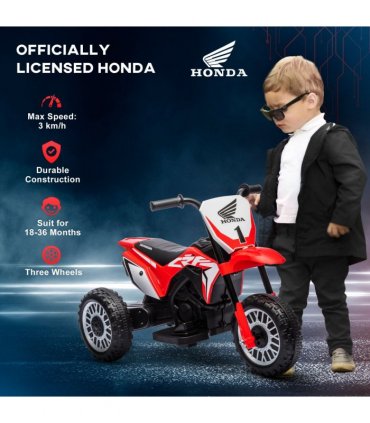 HOMCOM Honda CRF450RL Licensed 6V Kids Electric Motorbike with Horn - Red