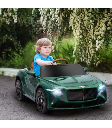 HOMCOM Bentley Bacalar Licensed 12V Kids Electric Ride-On with Remote - Green