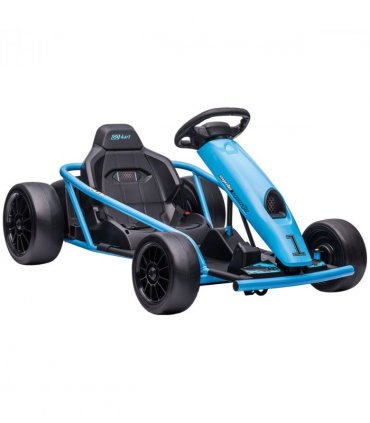 HOMCOM 24V Electric Go Kart for Kids with Music, Horn Honking, Slow Start