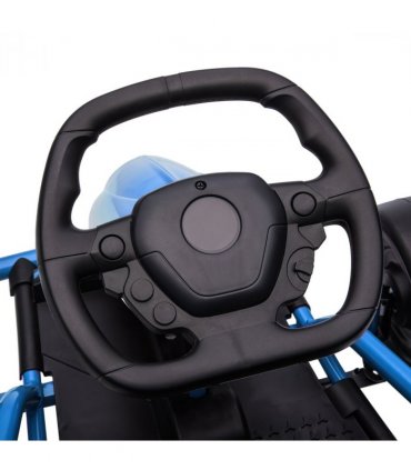 HOMCOM 24V Electric Go Kart for Kids with Music, Horn Honking, Slow Start