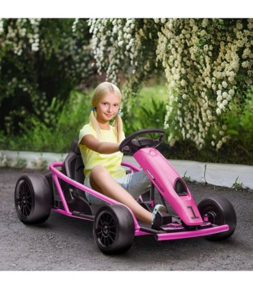 Go Kart Pink 115L x 77W x 54H cm Electric Drift with Music, Horn, Slow Start