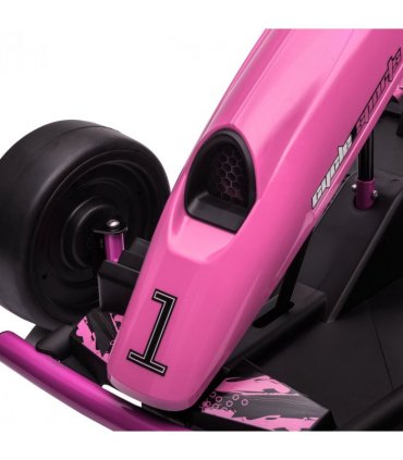 Go Kart Pink 115L x 77W x 54H cm Electric Drift with Music, Horn, Slow Start