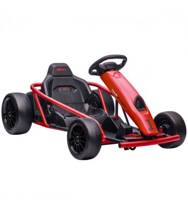 HOMCOM 24V Electric Go Kart for Kids with Music, Horn Honking, Slow Start