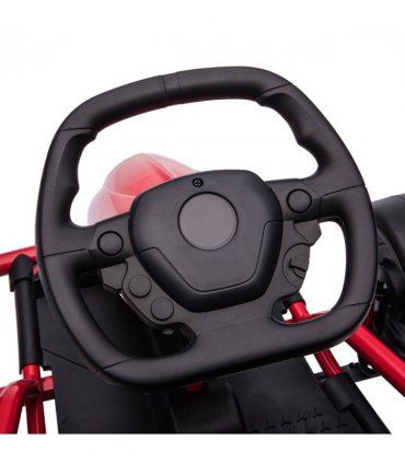 HOMCOM 24V Electric Go Kart for Kids with Music, Horn Honking, Slow Start