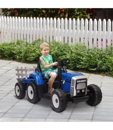 Ride-on Tractor Blue PP Metal 136.5L x 50W x 52.5H cm Detachable Trailer