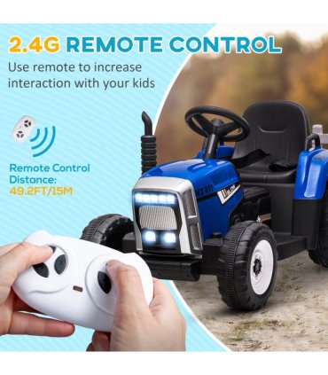 Ride-on Tractor Blue PP Metal 136.5L x 50W x 52.5H cm Detachable Trailer