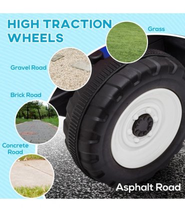 Ride-on Tractor Blue PP Metal 136.5L x 50W x 52.5H cm Detachable Trailer