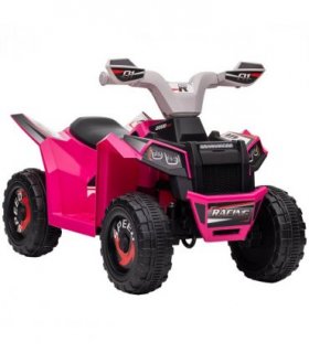 HOMCOM Electric Quad Bike, 6V Kids Ride-On ATV, for Ages 18-36 Months - Pink
