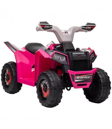 HOMCOM Electric Quad Bike, 6V Kids Ride-On ATV, for Ages 18-36 Months - Pink
