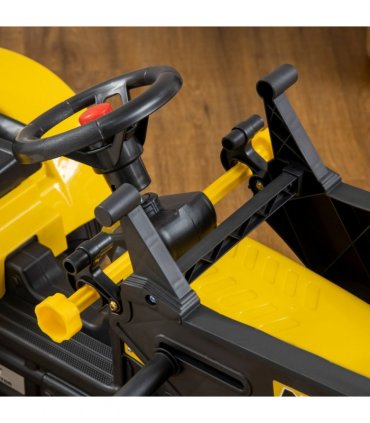 HOMCOM Pedal Go Kart Ride on Excavator Wheels Tyres Kids Children -Yellow