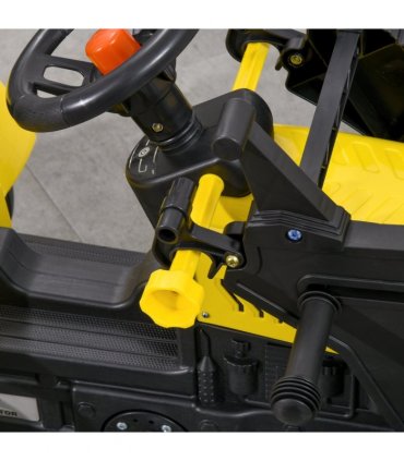 Metal Yellow 114L x 41W x 52H cm Kids Pedal Go Kart Ride On Excavator
