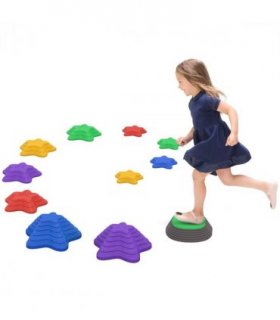 ZONEKIZ Kids Stepping Stones, 11 Pieces Balance River Stones for Obstacle Course