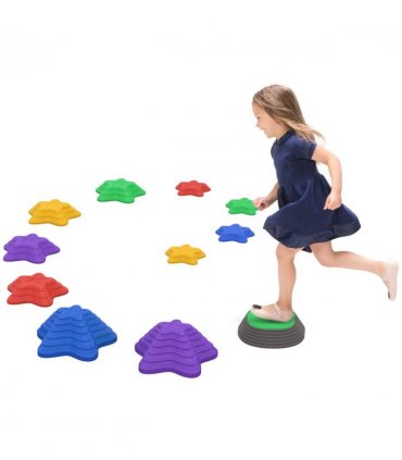 ZONEKIZ Kids Stepping Stones, 11 Pieces Balance River Stones for Obstacle Course