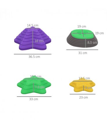 ZONEKIZ Kids Stepping Stones, 11 Pieces Balance River Stones for Obstacle Course