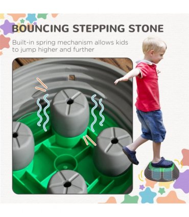 ZONEKIZ Kids Stepping Stones, 11 Pieces Balance River Stones for Obstacle Course