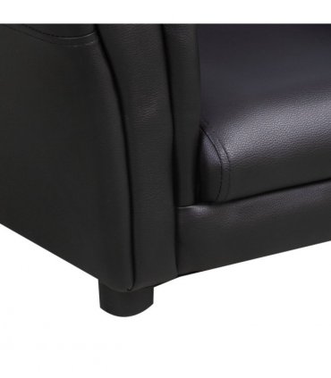 HOMCOM Kids Sofa Chair Set Armchair Seating Seat Bedroom Playroom Stool Black