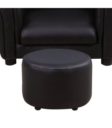 HOMCOM Kids Sofa Chair Set Armchair Seating Seat Bedroom Playroom Stool Black