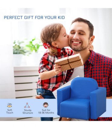 HOMCOM Kids Mini Sofa 2 In 1 Table Chair Set Children Armchair Seat Girl Boys