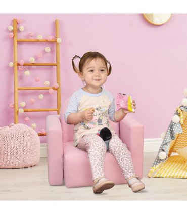 HOMCOM Kids Mini Sofa 2 In 1 Table Chair Set Children Armchair Seat Girl Boys