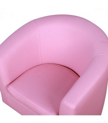 HOMCOM Kids Mini Sofa Children Armchair with Ottoman for Bedroom Playroom Pink