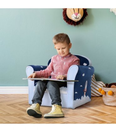 HOMCOM Children Chair Armchair Single Sofa Seat Kids Furniture 18M+ 45kg