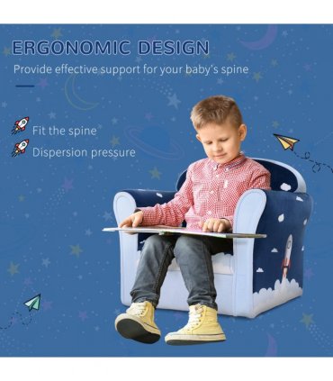 HOMCOM Children Chair Armchair Single Sofa Seat Kids Furniture 18M+ 45kg