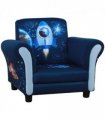 HOMCOM Child Armchair Kids Mini Sofa Chair with Armrest for 3-6 Years Old Blue