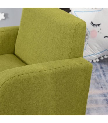 HOMCOM Child Armchair Wood Frame with Padding Seat Low-Rise Bedroom