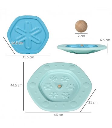 Kids Balance Board Blue Ball Game Improve Focus Motor Skills Spatial Awareness