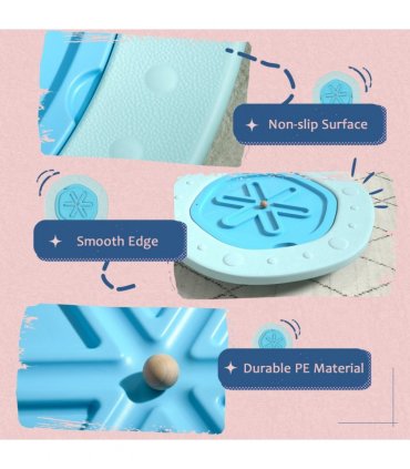 Kids Balance Board Blue Ball Game Improve Focus Motor Skills Spatial Awareness