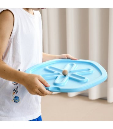 Kids Balance Board Blue Ball Game Improve Focus Motor Skills Spatial Awareness