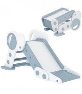Baby Slide, Grey PE, PP, 120L x 53W x 53H cm, AIYAPLAY Foldable Kids Slide