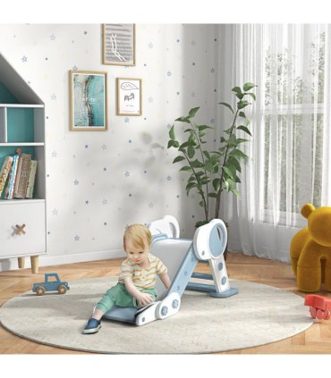 Baby Slide, Grey PE, PP, 120L x 53W x 53H cm, AIYAPLAY Foldable Kids Slide