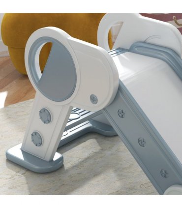 Baby Slide, Grey PE, PP, 120L x 53W x 53H cm, AIYAPLAY Foldable Kids Slide